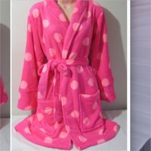 Victoria's Secret RARE Pink Polka Dot Bling Robe